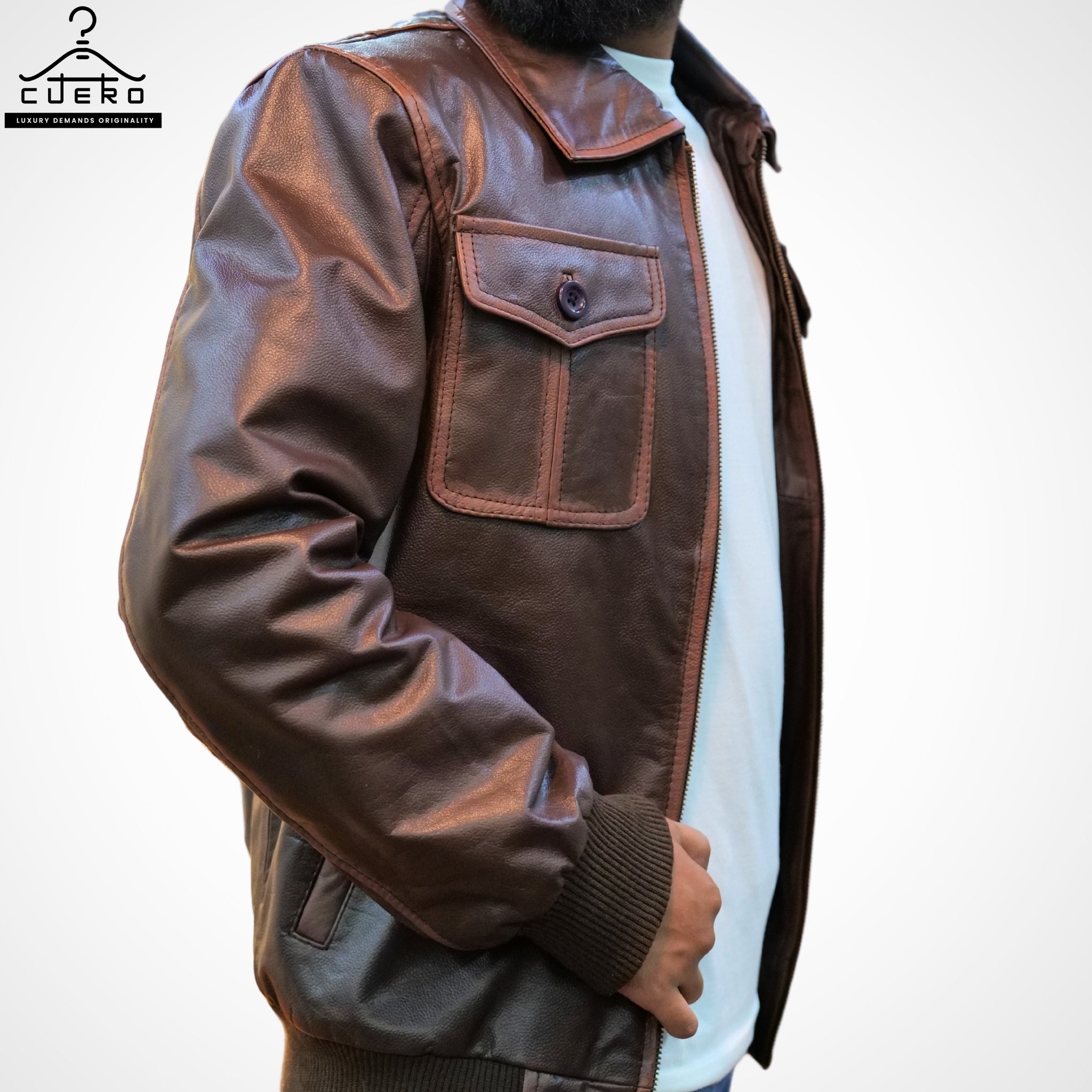 Buster Killer Sheep/Cow Leather Jacket for Men