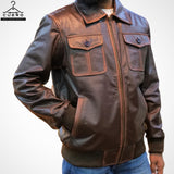 Buster Killer Sheep/Cow Leather Jacket for Men