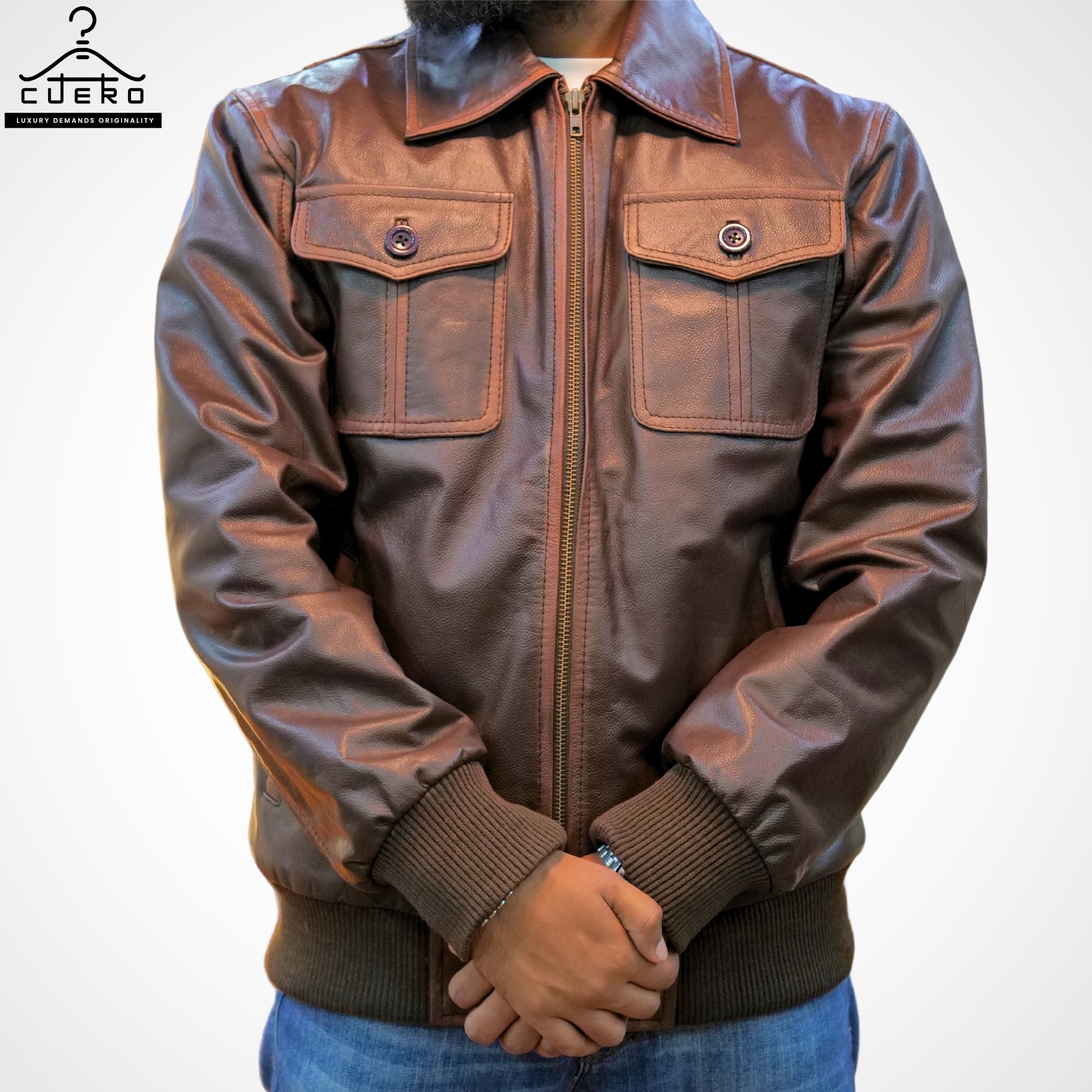 Buster Killer Sheep/Cow Leather Jacket for Men