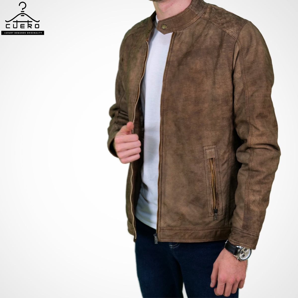 Cowhide Leather Jacket for Men - Stylish & Durable