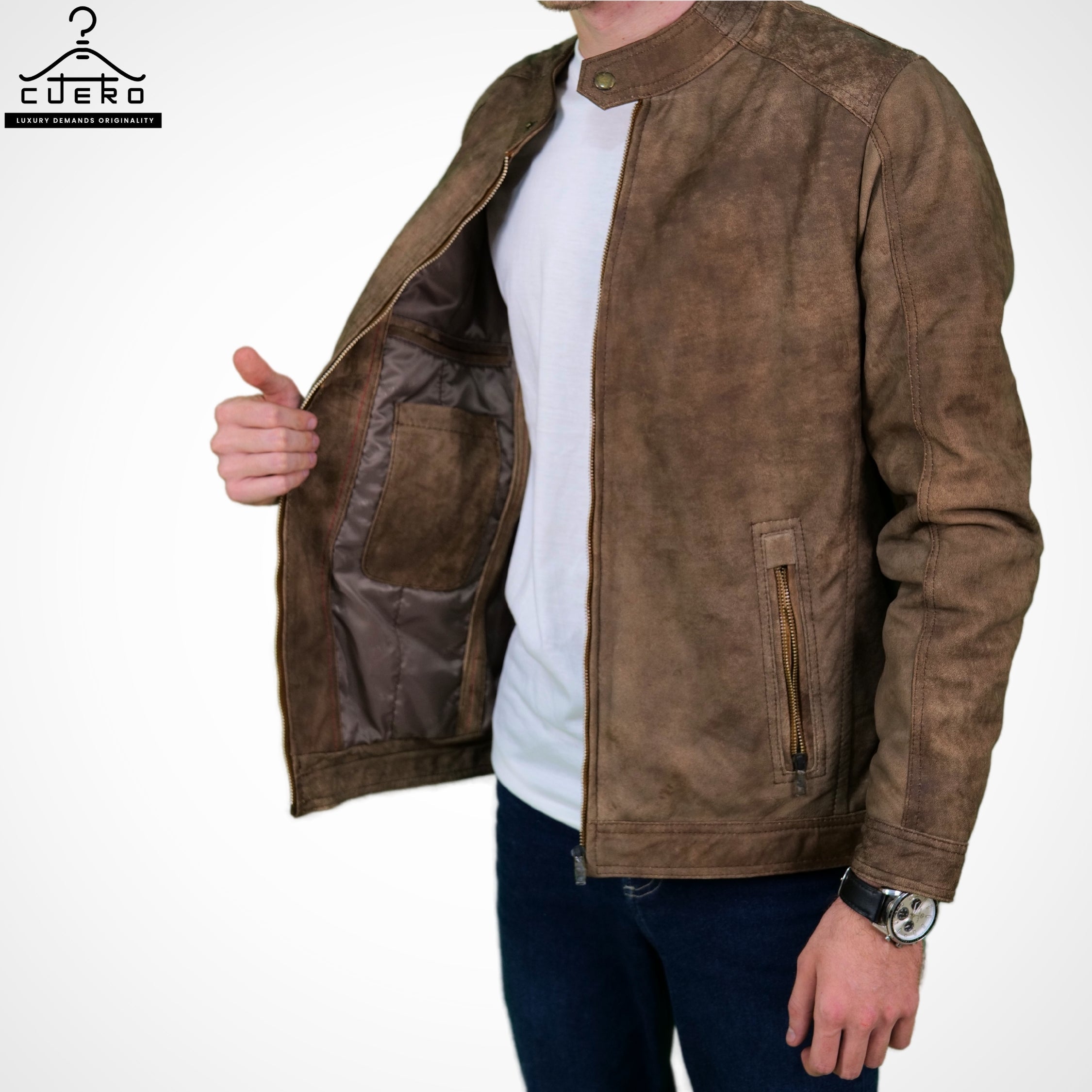 Cowhide Leather Jacket for Men - Stylish & Durable