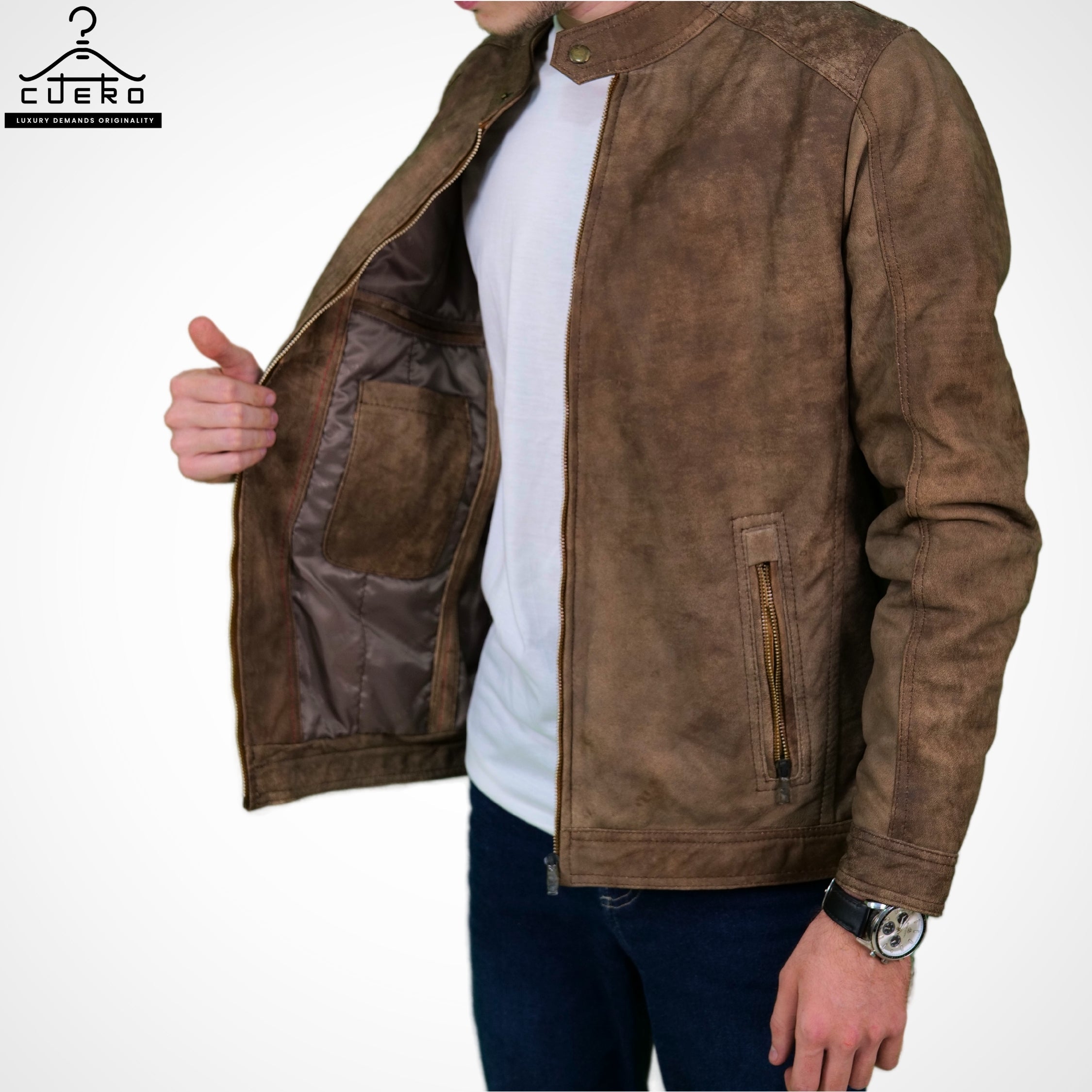 Cowhide Leather Jacket for Men - Stylish & Durable