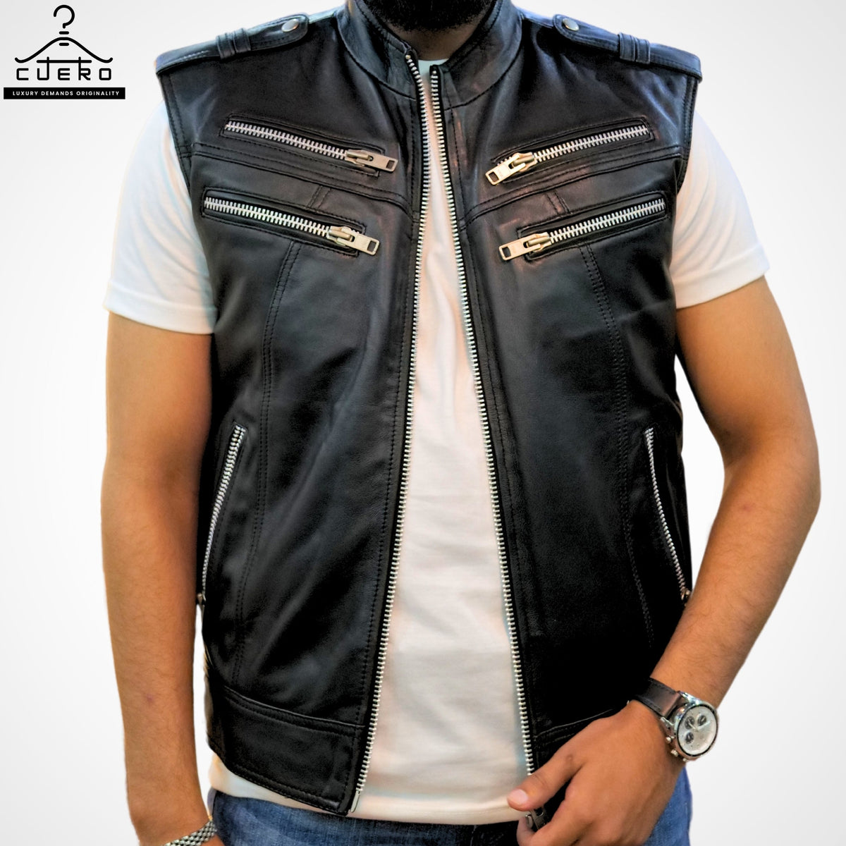 Drunked Old Man Leather Jacket - Unique Style for Men