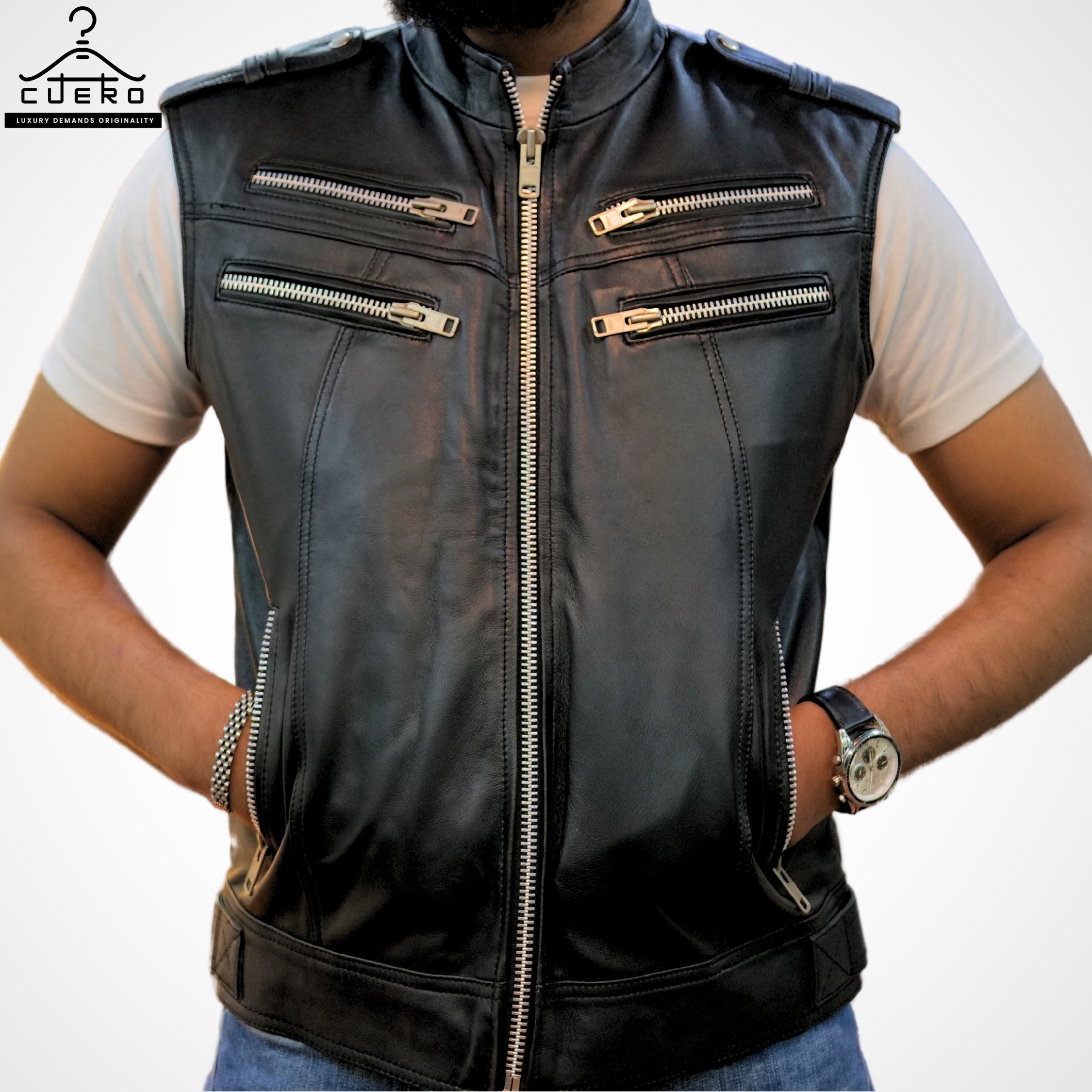 Drunked Old Man Leather Jacket - Unique Style for Men