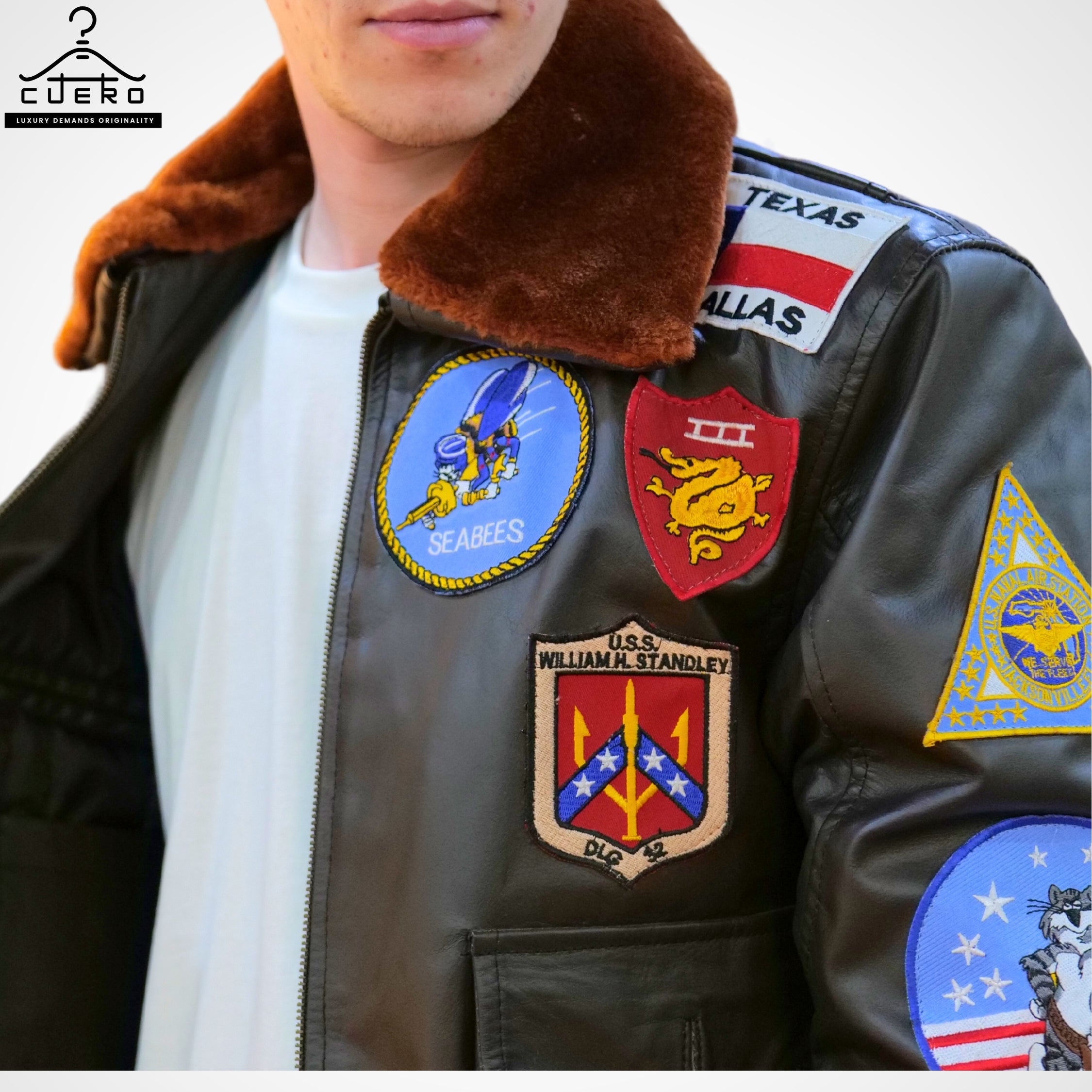 Topgun Aviator Leather Jacket - Sheep and Cowhide