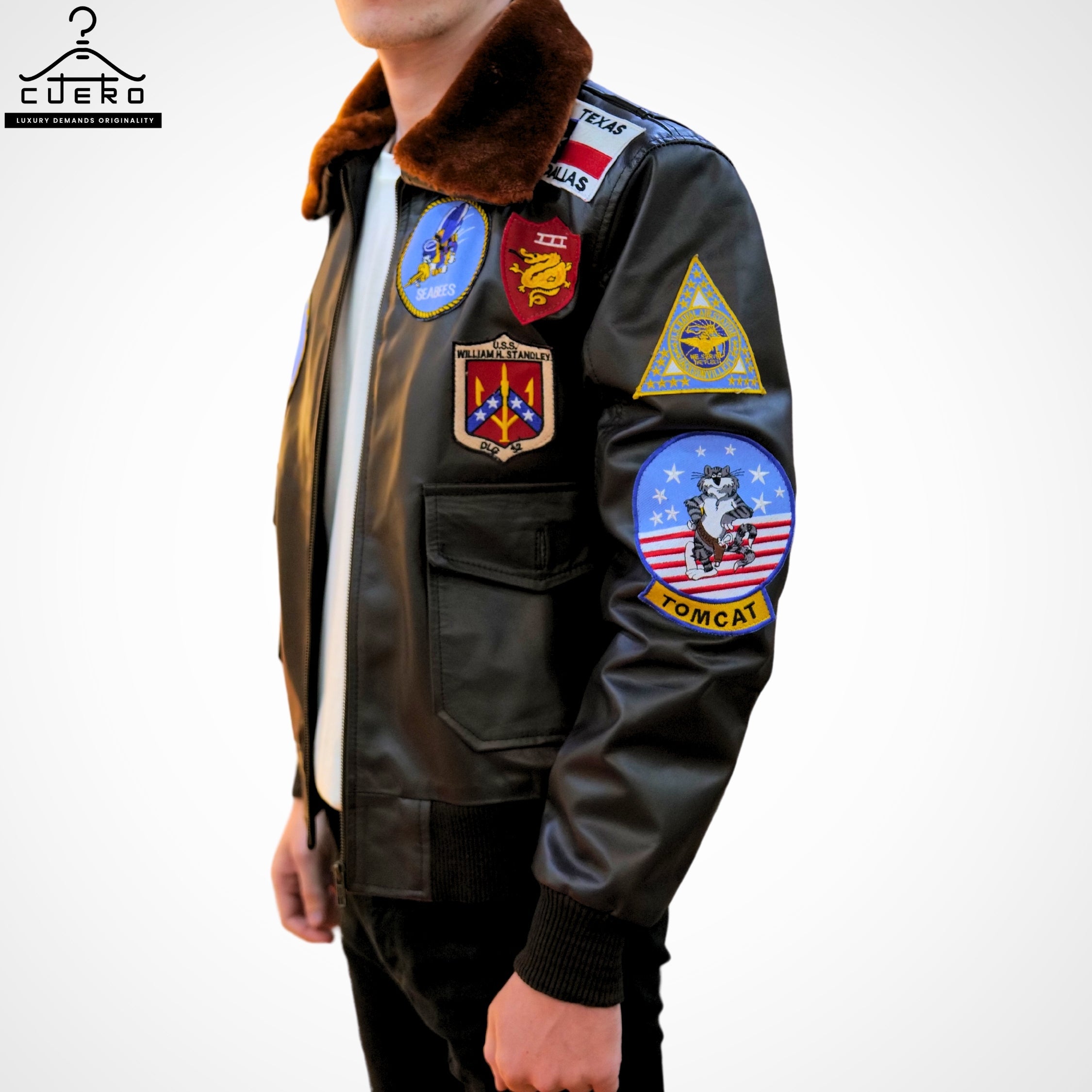 Topgun Aviator Leather Jacket - Sheep and Cowhide