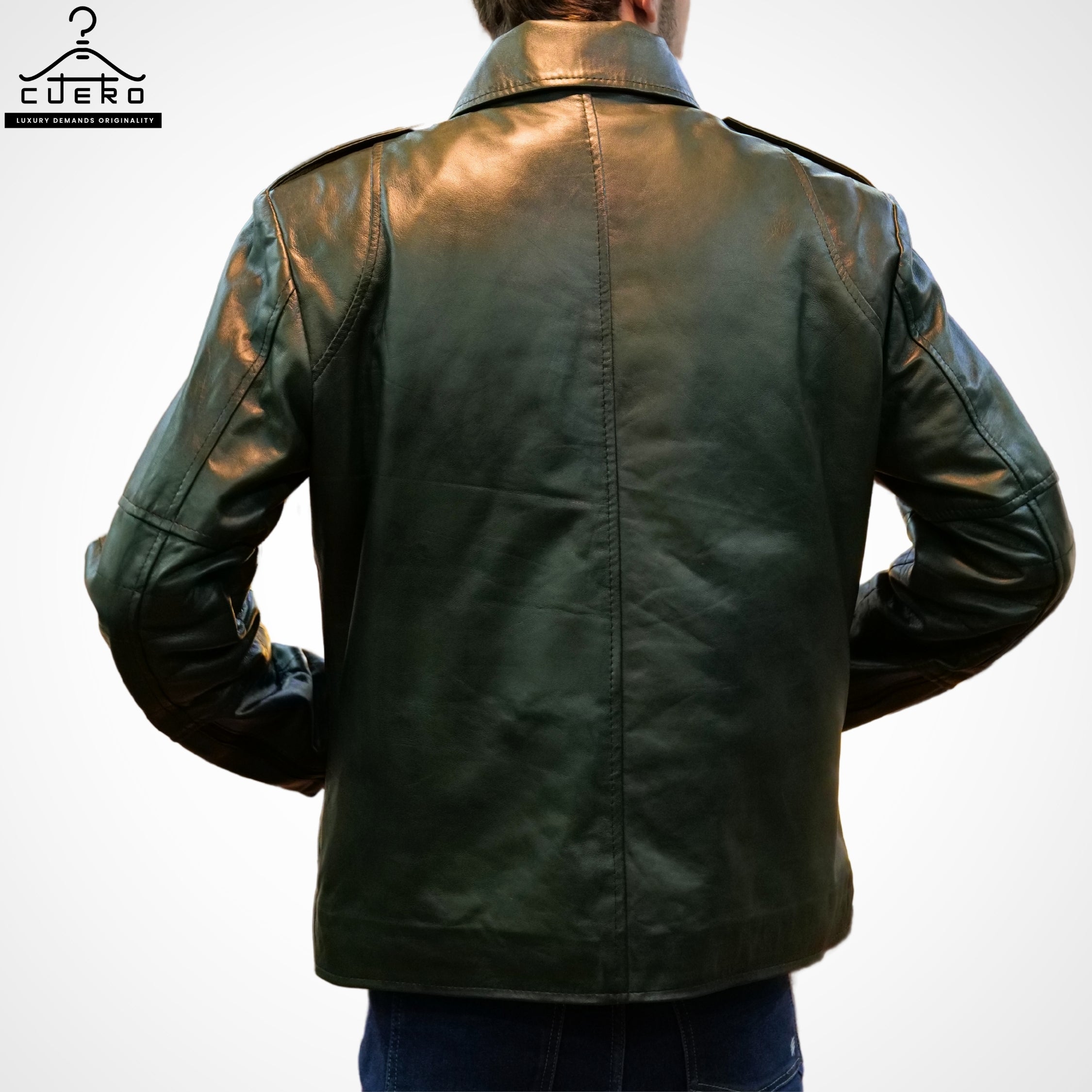 Zipper Flash Men's Jacket in Sheep and Cowhide